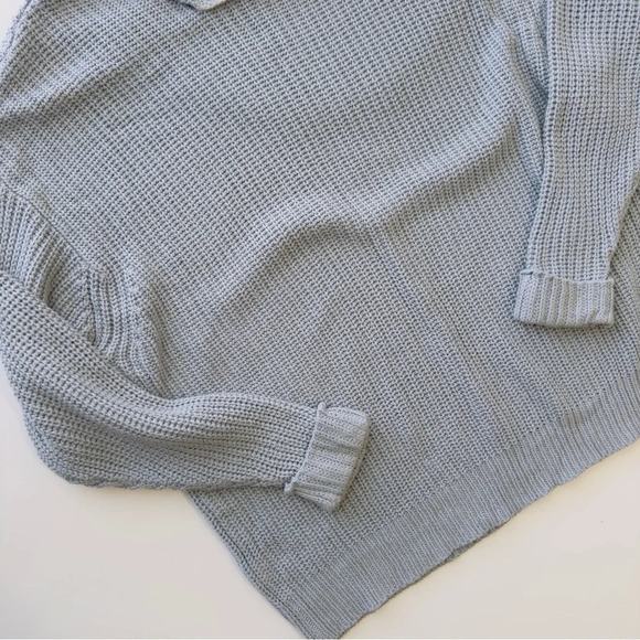 AMERICAN EAGLE‎ Light Blue Knit Mock Neck Sweater Size S\XS - Picture 5 of 13